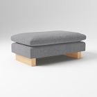 Open Box: Harmony Chair Ottoman - Performance Distressed Velvet Pewter, Blonde