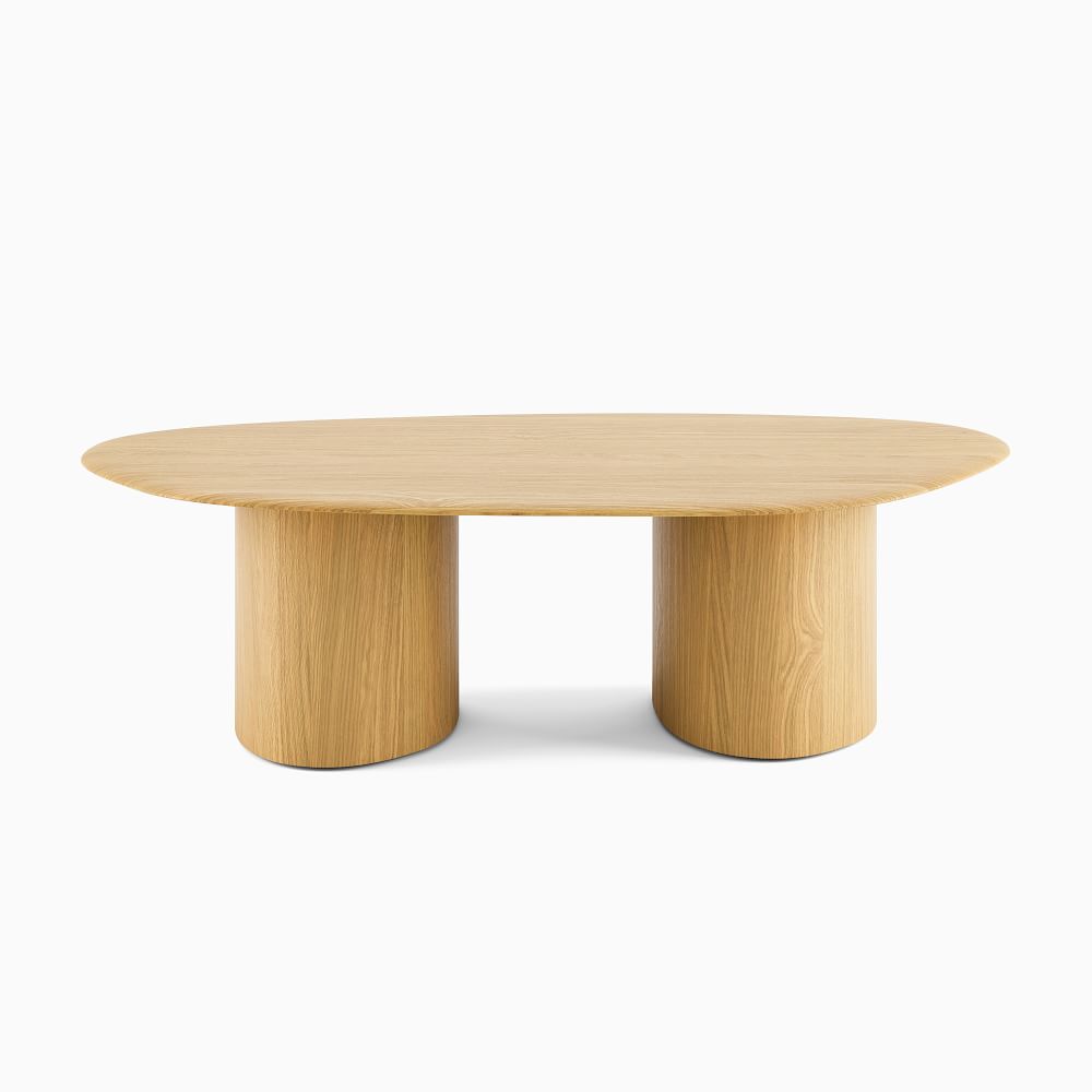 Organic Modular Coffee Table (31"–50") - Sand on Oak, Large