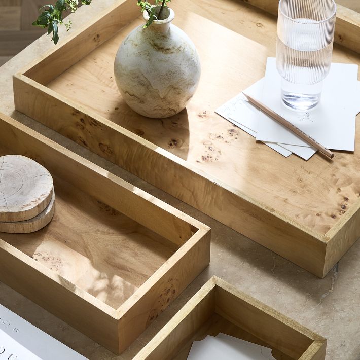 Eden Burled Wood Trays for Home Décor | West Elm