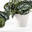 Faux Potted Green Leaf Plant