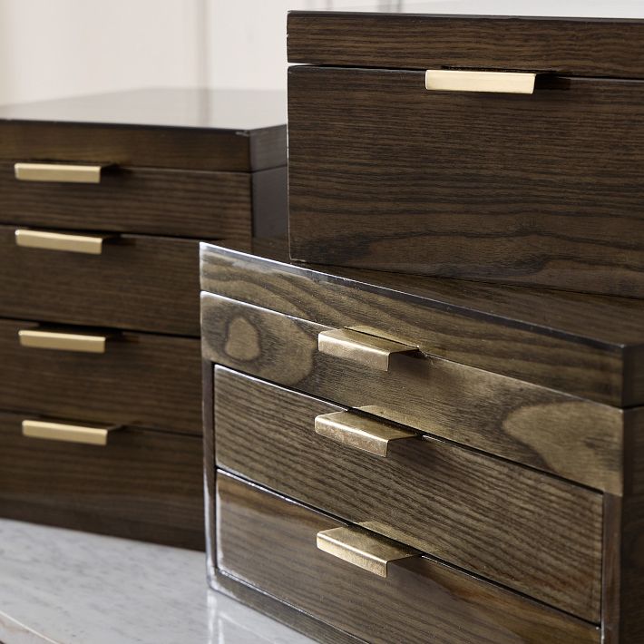 Julieta Wood Jewelry Box, Green Ash | West Elm