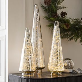 Light-Up Mercury Shadow Tabletop Trees | West Elm