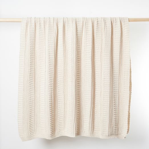 Made*Here New York Modern Vertical Stripes Throw by West Elm