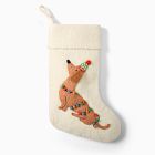 Dachshund in Lights Felt Stocking