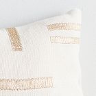Embroidered Metallic Blocks Oversized Lumbar Pillow Cover