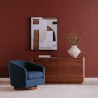 Rina Curved Oak Pedestal 6-Drawer Dresser