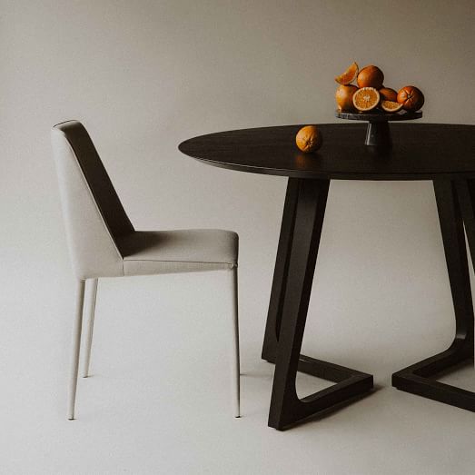 Sculptural Solid Wood Round Dining Table (47.5") by West Elm