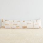 Embroidered Metallic Blocks Oversized Lumbar Pillow Cover