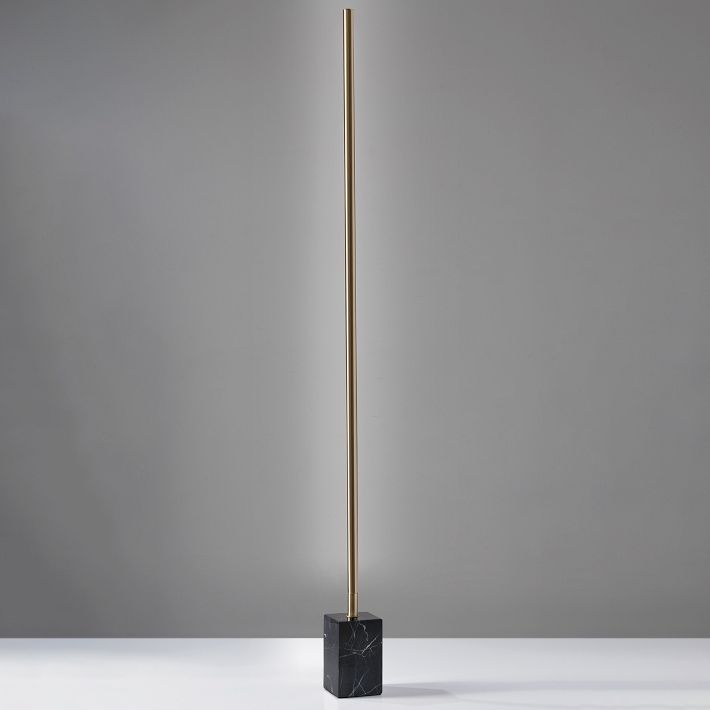 Lavish Home 65 In. Tall Black Standard Modern Floor Lamp Light With Linen Shade And LED Bulb 72 LMP FL 1   The Home Depot - View #8