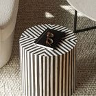 Striped Side Table (15")