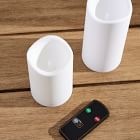 Indoor/Outdoor Wavy Edge Basic Candle - White