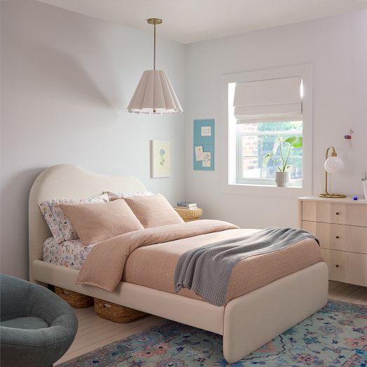 Alba Asymmetric Upholstered Bed by West Elm