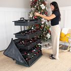 Christmas Ornament Storage Box w/ Adjustable Telescoping Height Dividers