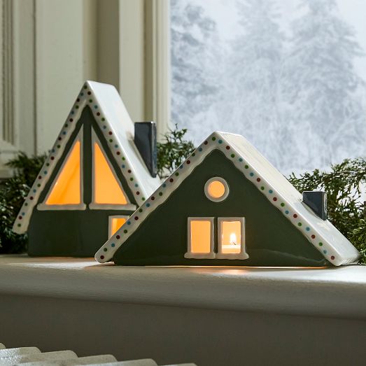 Painted Ceramic Lodge House Objects by West Elm