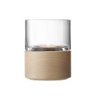 Lotta Glass &amp; Wood Vase