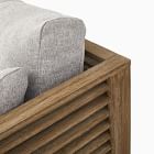 Santa Fe Slatted Outdoor 2-Piece Chaise Sectional (95")