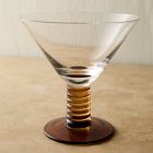 Grooved Stem Martini Glasses