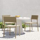 Westport Wicker Slim Profile Outdoor Stacking Side Dining Chair (Set of 2)