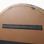 Frida Fluted Wood Round Wall Mirror