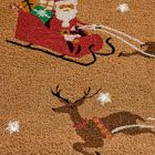 Light-Up Santa's Sleigh Doormat