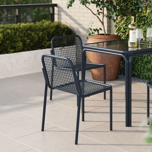 Seville Outdoor Stacking Dining Chair (Set of 2) by West Elm