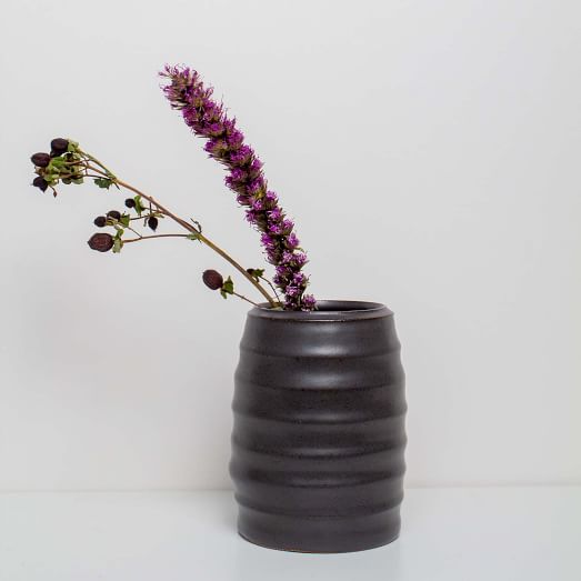 Keraclay Ribbed Vase by West Elm