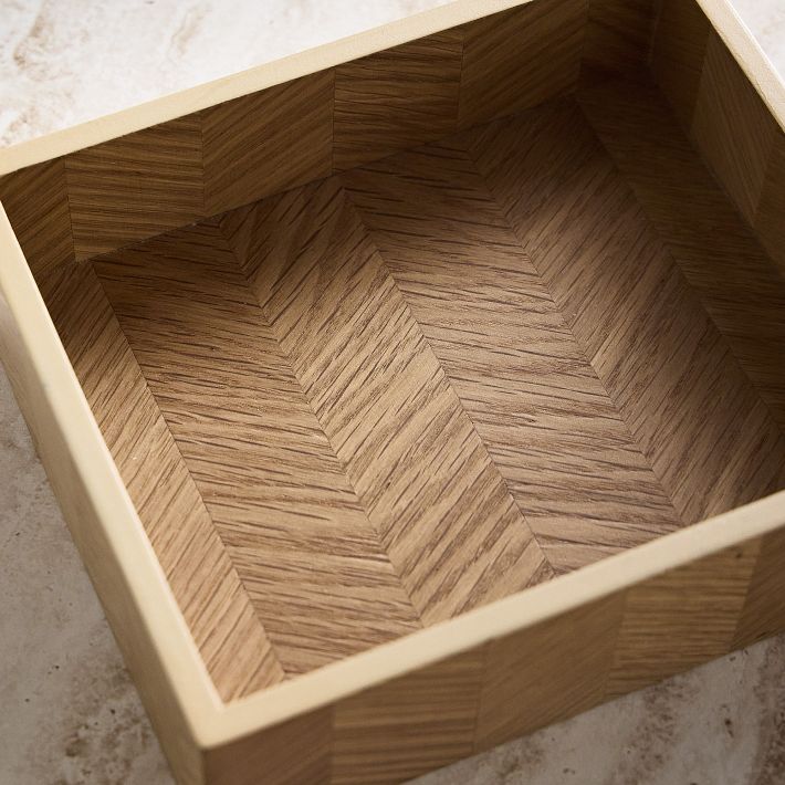 Georgia Graphic Wood Trays Natural Oak | West Elm