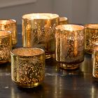 Etched Mercury Glass Hurricane