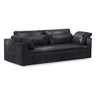 Open Box: Harmony Modular Leather Sofa (92"), Bench Cushion - Sierra Leather Licorice