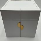 Open Box: Modern White Lacquer Jewelry Box - Cube