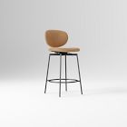 Open Box: Flynn Leather Counter Stool (26") - Ludlow Leather Cumin, Dark Bronze