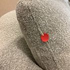 Open Box: Imogene Swivel Chair - Performance Cozy Boucle Stone, Dark Walnut