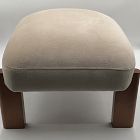 Open Box: Nils Chair Ottoman - Deluxe Velvet Clay, Cool Walnut