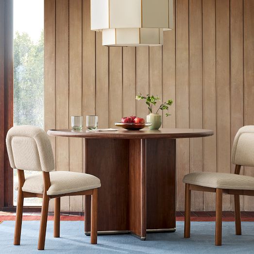Emma Chamberlain Round Wood Dining Table (48") by West Elm