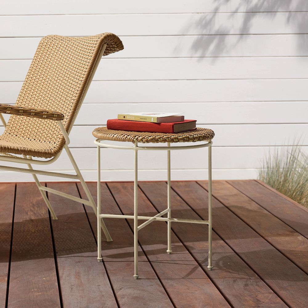 Emma Chamberlain Woven Outdoor Side Table (15") by West Elm