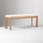 Essex Wood &amp; Upholstered Dining Bench (52")