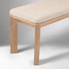 Essex Wood &amp; Upholstered Dining Bench (52")