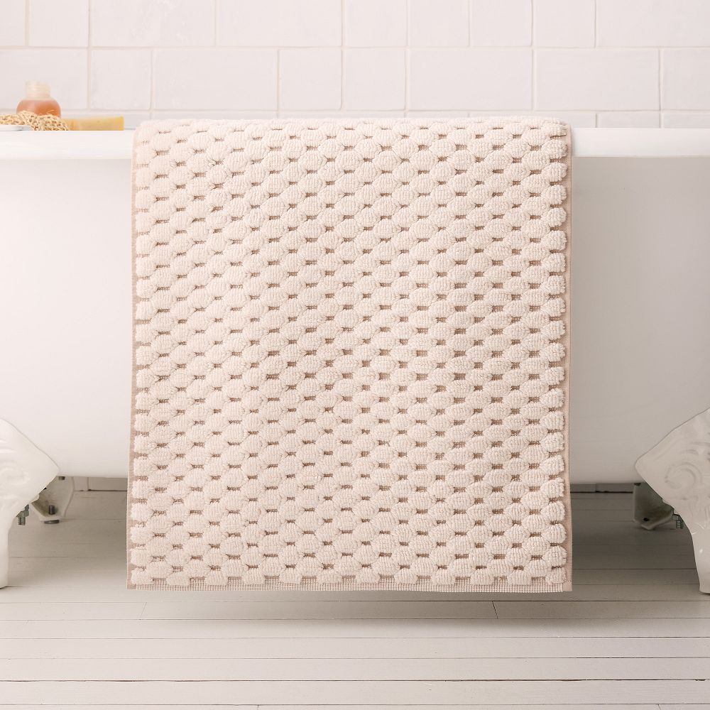 Elara Bath Mat - 20x34, Alabaster