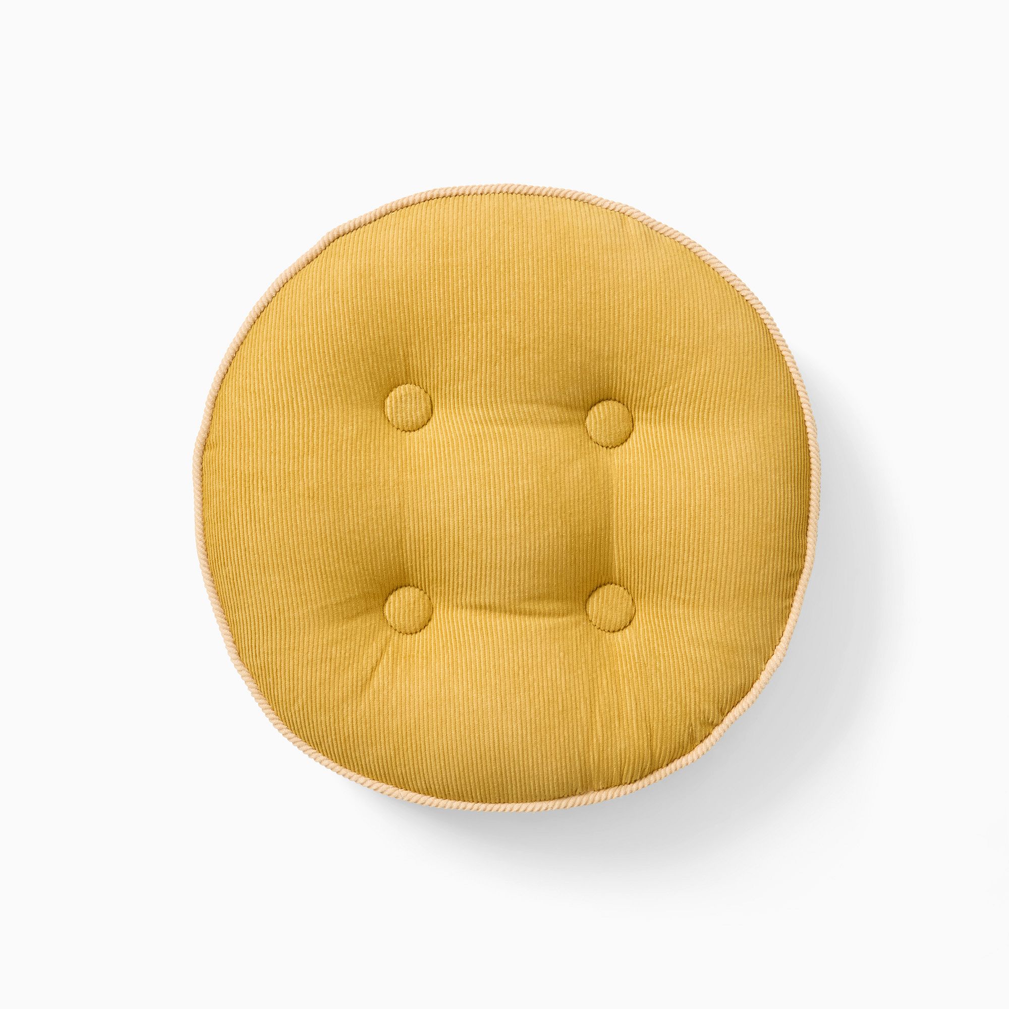 Emma Chamberlain Corduroy Button Pillow - 14", Yellow