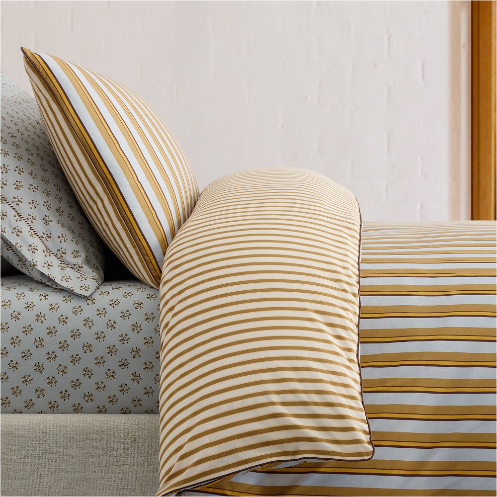 Emma Chamberlain Reversible Multi-Stripe Duvet Cover & Shams - Queen/2 Shams