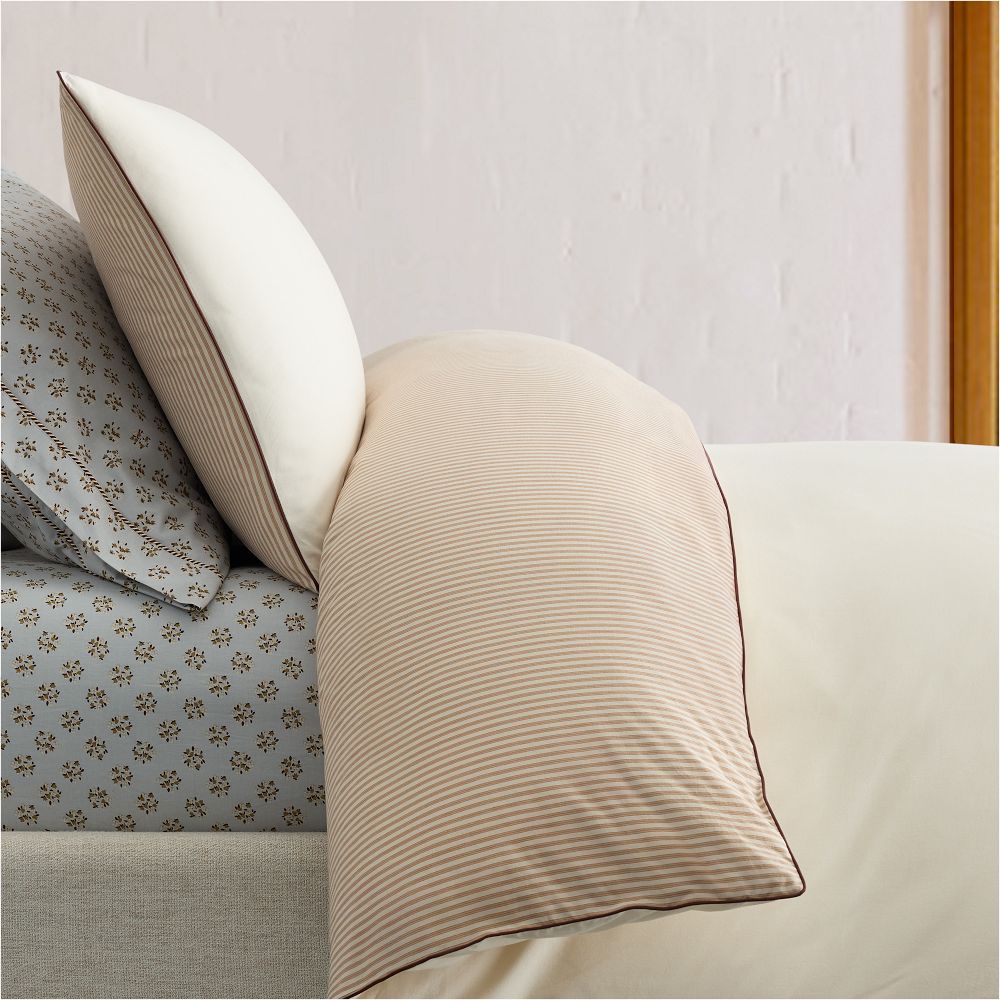 Emma Chamberlain Reversible Solid Stripe Duvet Cover & Shams