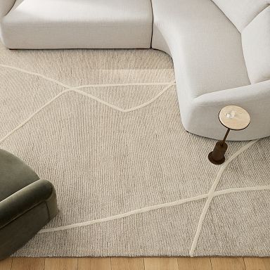 Minimal Lines Tufted Wool Rug