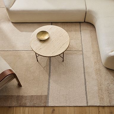 Modern Grid Tufted Wool Rug