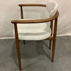 Open Box: Edison Dining Arm Chair - Performance Chenille Tweed Sand, Cool Walnut