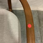 Open Box: Edison Dining Arm Chair - Performance Chenille Tweed Sand, Cool Walnut