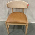 Open Box: Ezra Dining Chair - Ludlow Leather Sesame, Blonde