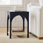Archibald Lacquer &amp; Rattan Side Table (16")