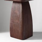 Quince Solid Wood Pedestal Side Table (14")