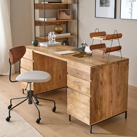 Industrial Modular Desk w/ 2 File Cabinets | West Elm