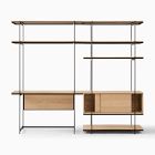 Pierce Wall Desk w/ Narrow Storage Shelf Unit (92"&ndash;134")